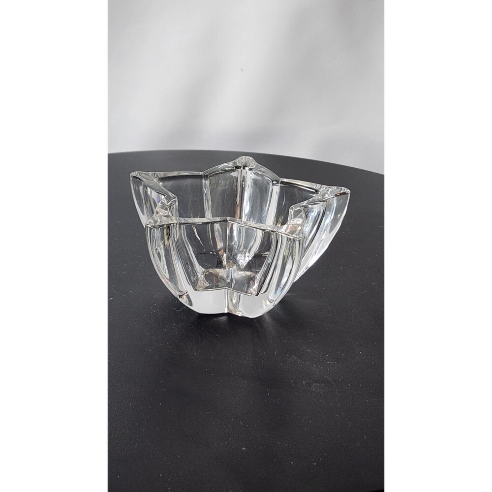 WMF Germany Star Shaped Clear Crystal Small Bowl Votive Candle Holder 5"